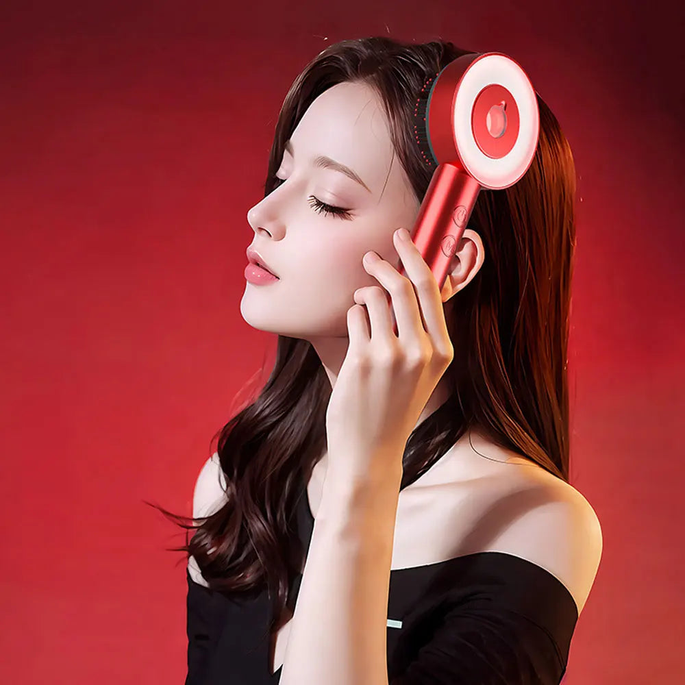 Azura™ | Electric scalp massage comb - Red light and oil applicator - Anti-hair loss and hair growth