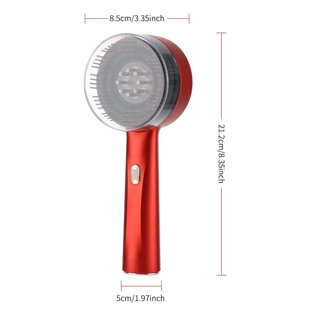 Azura™ | Electric scalp massage comb - Red light and oil applicator - Anti-hair loss and hair growth