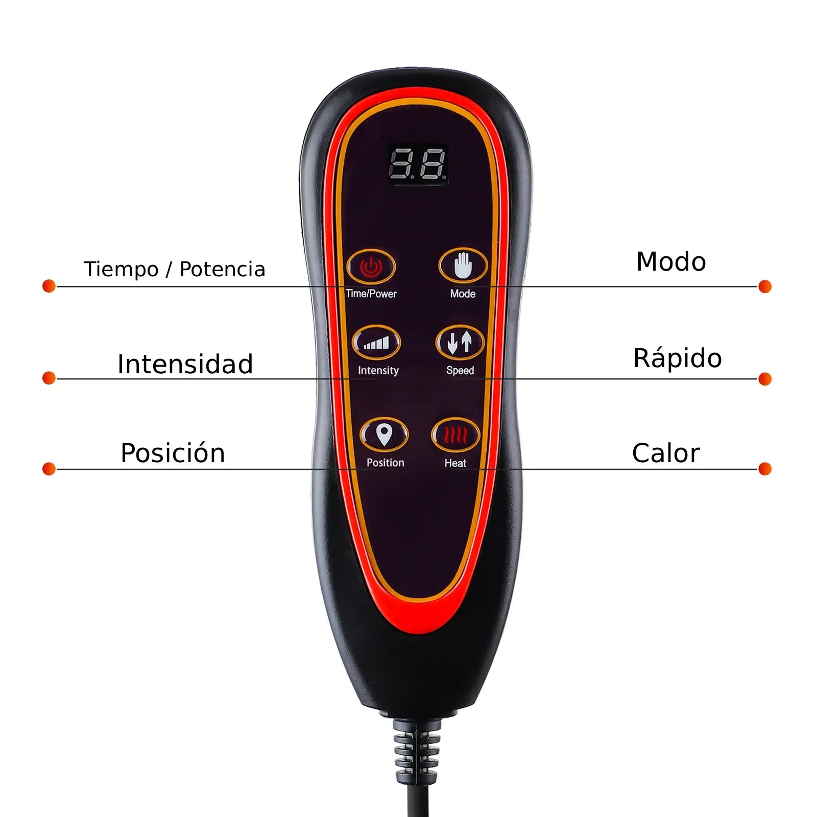 Azura™ | Vibrating electric massage cushion with heat: relieves back, neck and lumbar pain | Home and car use